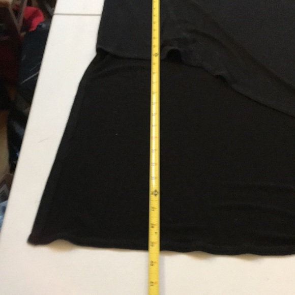 Chico’s size X- large black knit top with  long asymmetrical high low hem - Picture 9 of 13